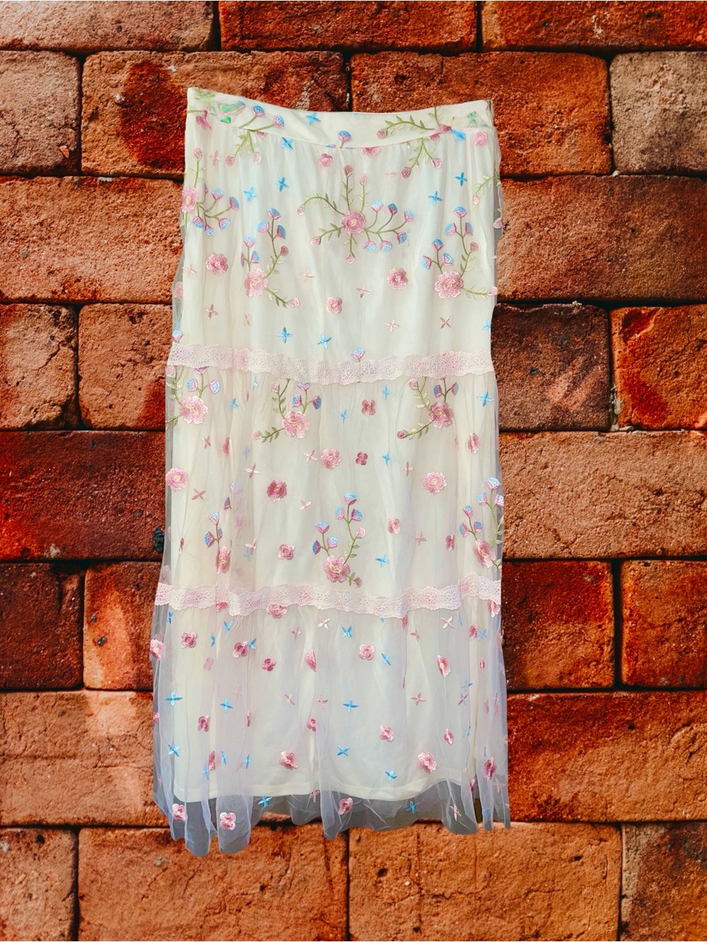 Altar'd State Ambrose White Floral Embroidered Maxi Skirt - Picture 8 of 11